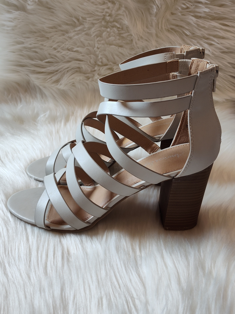 Strappy Block Heel Sandals - Size 12